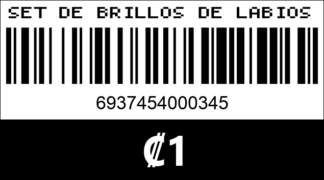 Código de barras de SET DE BRILLOS DE LABIOS 32 COLORES KC159