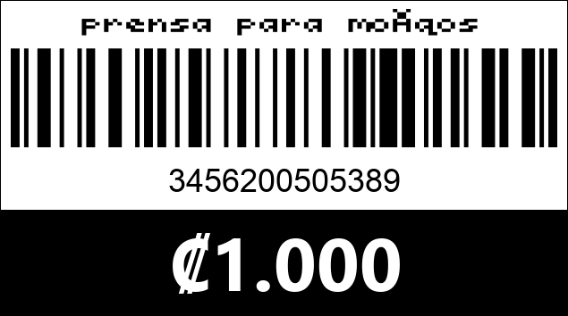 Código de barras de prensa para moños