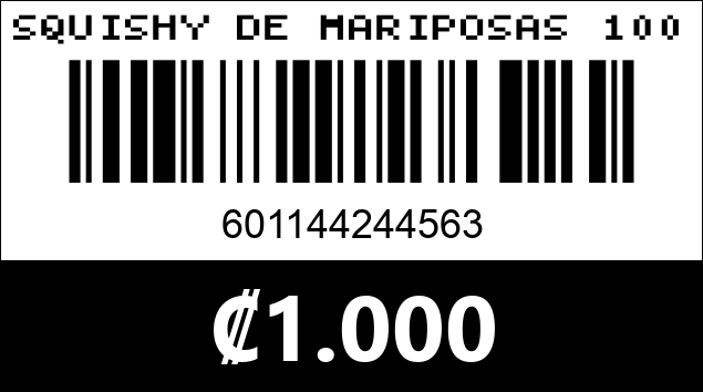 Código de barras de SQUISHY DE MARIPOSAS 10027