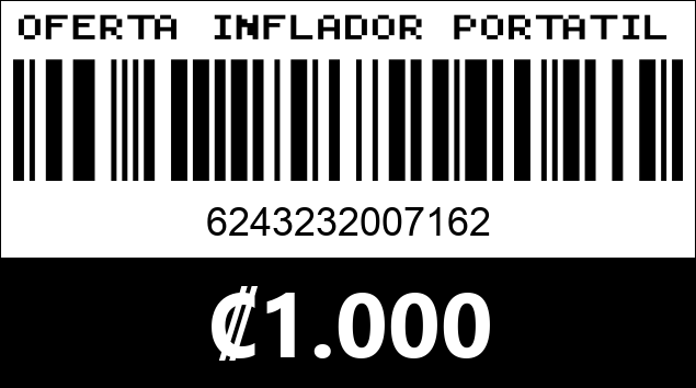 Código de barras de OFERTA INFLADOR PORTATIL 61048...