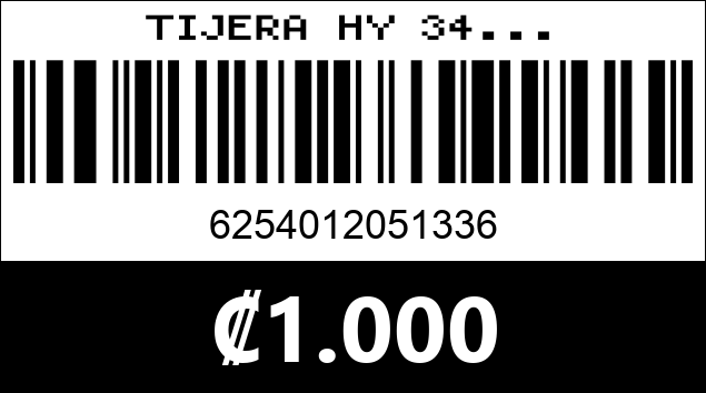 Código de barras de TIJERA HY 34...