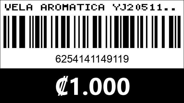 Código de barras de VELA AROMATICA YJ20511...