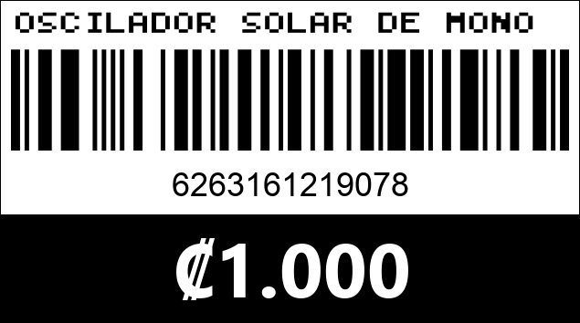 Código de barras de OSCILADOR SOLAR DE MONO LW1219-7...