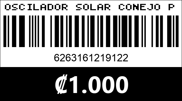 Código de barras de OSCILADOR SOLAR CONEJO PASCUA LW1219-12...