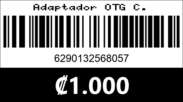 Código de barras de Adaptador OTG C.