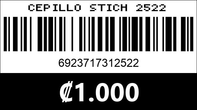 Código de barras de CEPILLO STICH 2522