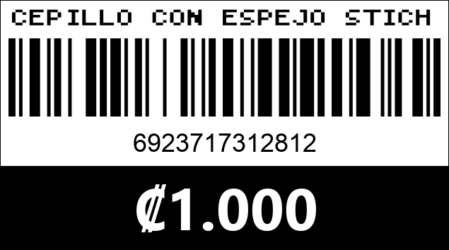 Código de barras de CEPILLO CON ESPEJO STICH 2812