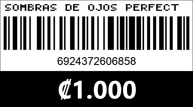 Código de barras de SOMBRAS DE OJOS PERFECT TOUCH 6858