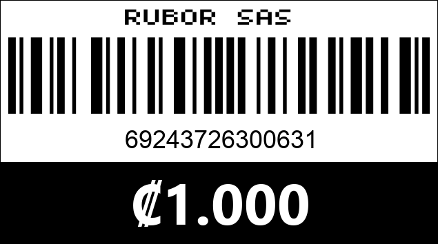 Código de barras de RUBOR SAS 