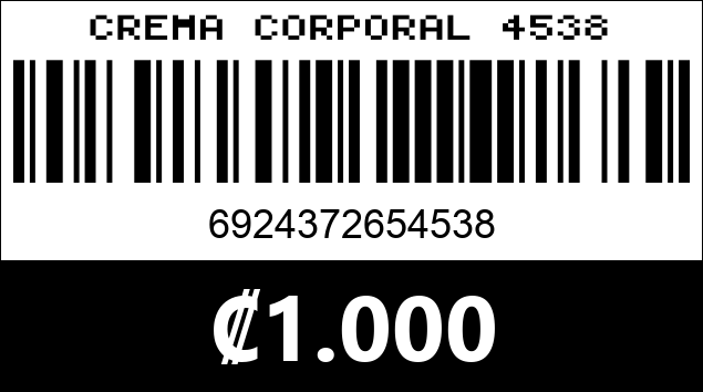Código de barras de CREMA CORPORAL 4538