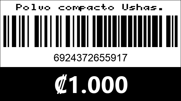 Código de barras de Polvo compacto Ushas.