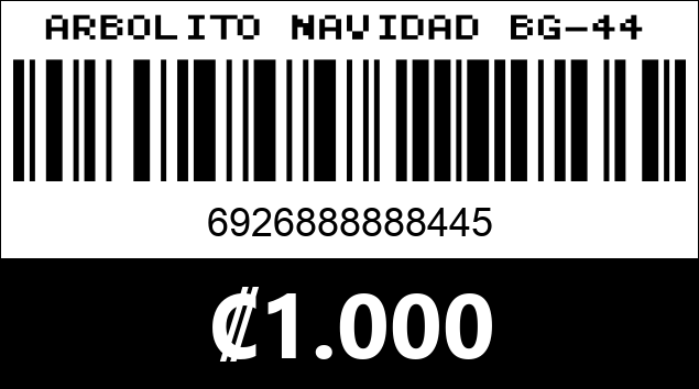 Código de barras de ARBOLITO NAVIDAD BG-44