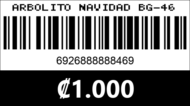 Código de barras de ARBOLITO NAVIDAD BG-46