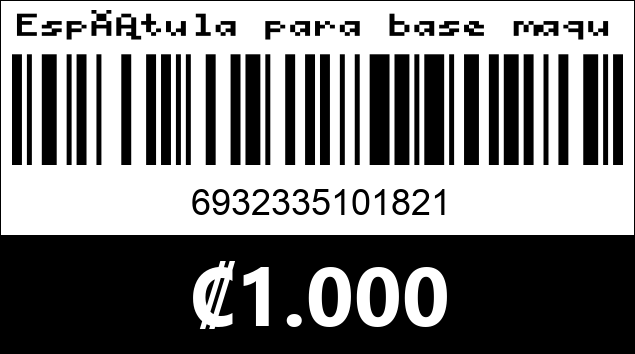 Código de barras de Espátula para base maquillaje