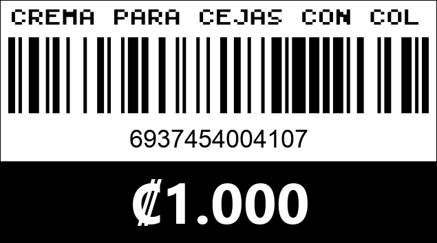 Código de barras de CREMA PARA CEJAS CON COLOR KEVIN & COCO KC1558