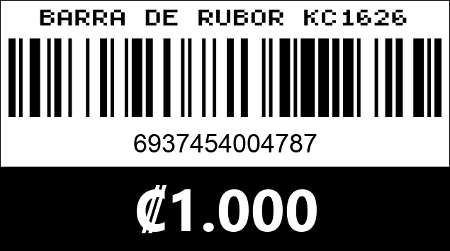 Código de barras de BARRA DE RUBOR KC1626
