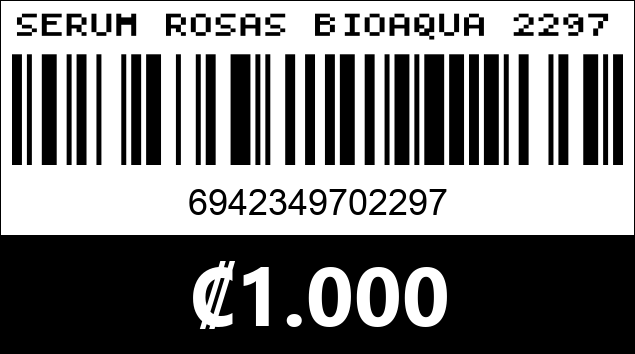 Código de barras de SERUM ROSAS BIOAQUA 2297
