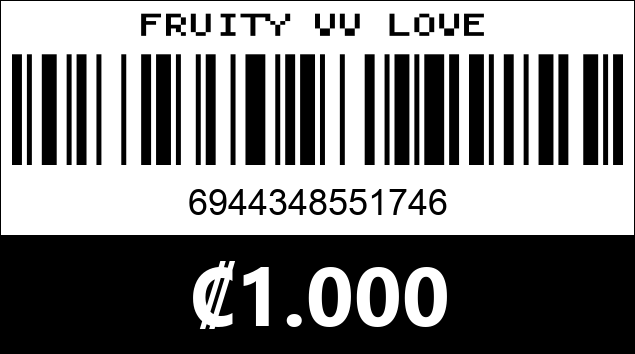 Código de barras de FRUITY VV LOVE