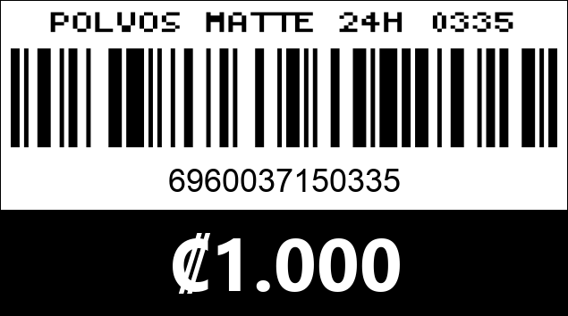 Código de barras de POLVOS MATTE 24H 0335