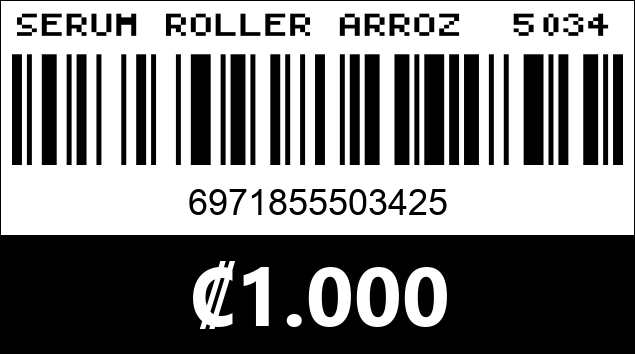 Código de barras de SERUM ROLLER ARROZ  50342