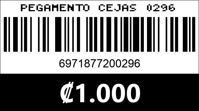 Código de barras de PEGAMENTO CEJAS 0296
