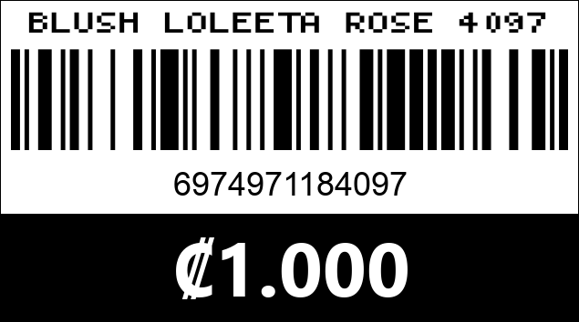 Código de barras de BLUSH LOLEETA ROSE 4097