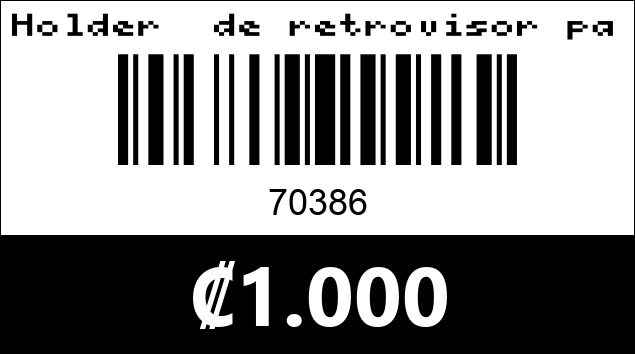 Código de barras de Holder  de retrovisor para carro