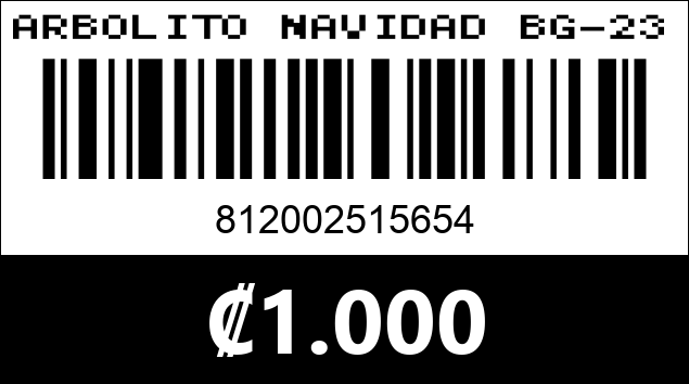 Código de barras de ARBOLITO NAVIDAD BG-23
