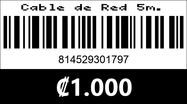 Código de barras de Cable de Red 5m.