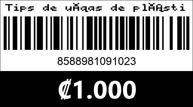 Código de barras de Tips de uñas de plástico