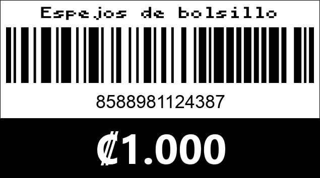 Código de barras de Espejos de bolsillo