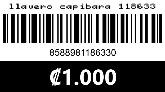 Código de barras de llavero capibara 118633
