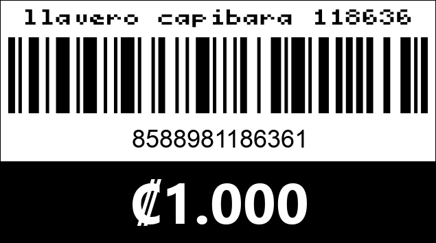 Código de barras de llavero capibara 118636