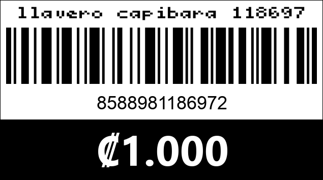 Código de barras de llavero capibara 118697