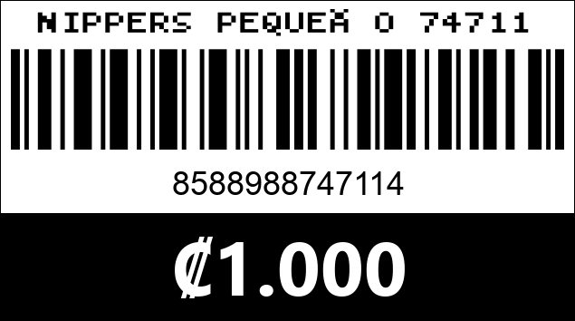Código de barras de NIPPERS PEQUEÑO 74711
