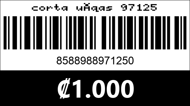 Código de barras de corta uñas 97125