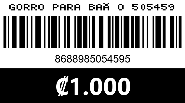 Código de barras de GORRO PARA BAÑO 505459