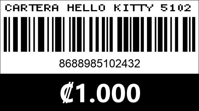 Código de barras de CARTERA HELLO KITTY 510243
