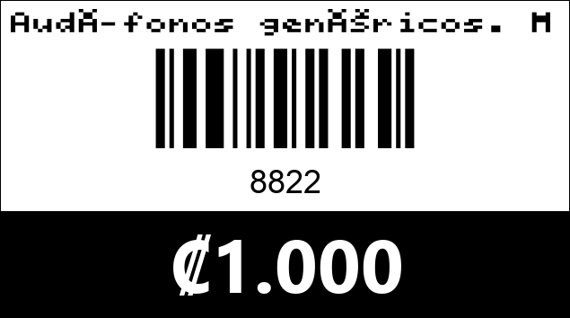 Código de barras de Audífonos genéricos. Manos libres varios. 