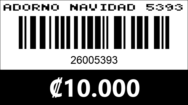 Código de barras de ADORNO NAVIDAD 5393