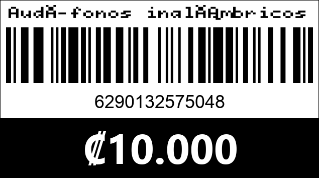 Código de barras de Audífonos inalámbricos. EJ-S30 