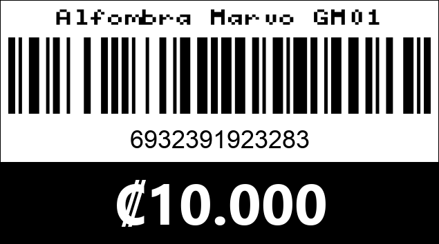 Código de barras de Alfombra Marvo GM01