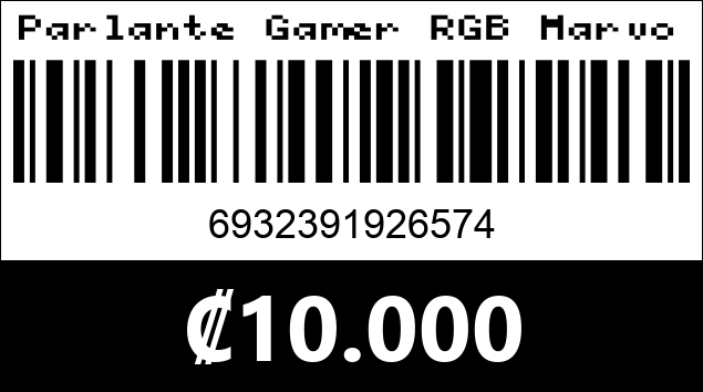 Código de barras de Parlante Gamer RGB Marvo SG-100