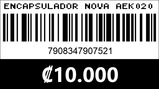 Código de barras de ENCAPSULADOR NOVA AEK02041001C USB-C A PCIE NVME M.2