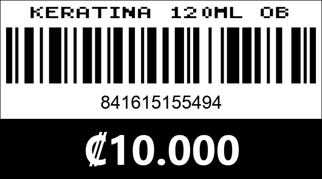 Código de barras de KERATINA 120ML OB