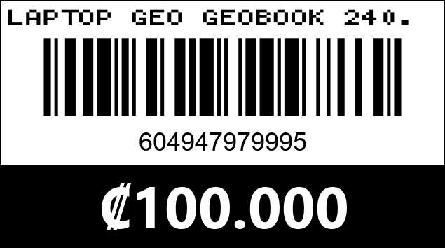 Código de barras de LAPTOP GEO GEOBOOK 240. 14.1" 