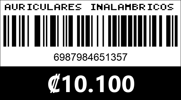 Código de barras de AURICULARES INALAMBRICOS TDE-23...