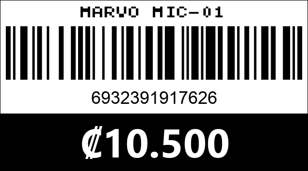 Código de barras de MARVO MIC-01