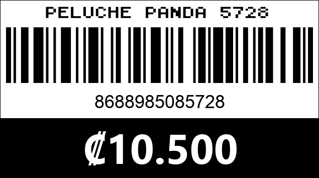 Código de barras de PELUCHE PANDA 5728