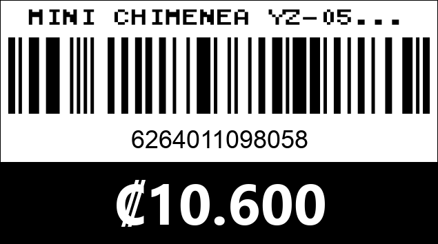 Código de barras de MINI CHIMENEA YZ-05...